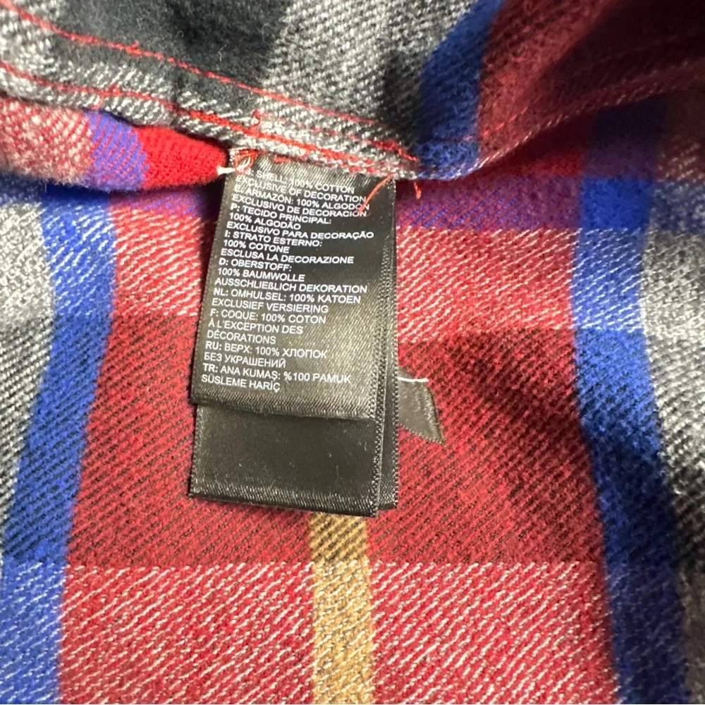 The North Face  Flannel Shirt Men's small Red Black Blue‎ Plaid Long Sleeve
